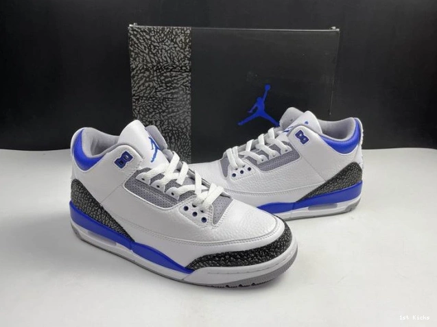 1st Kicks Shoes CT8532-145 Blue Racer 3 Jordan Air 0712